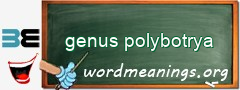 WordMeaning blackboard for genus polybotrya